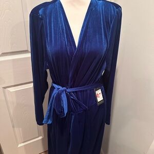 Eloquii Blue Velvet Fabric Dress- Brand New Never Worn- Size 24